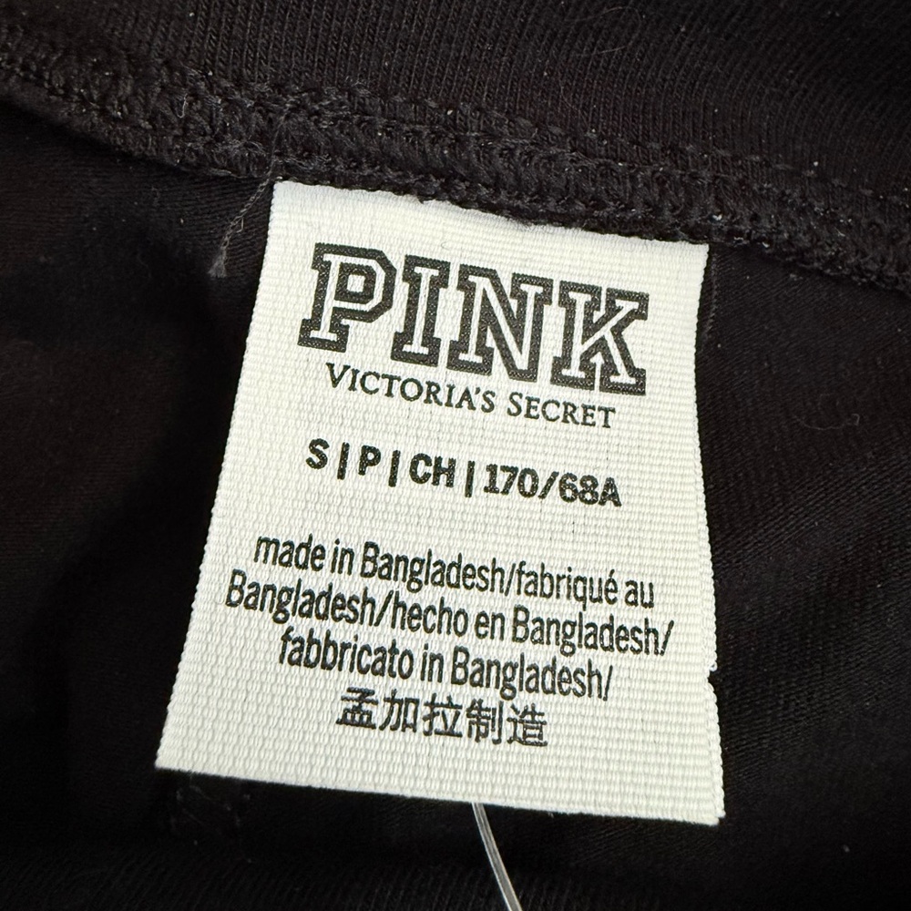 NWT PINK Victoria's Secret Black Bike Shorts